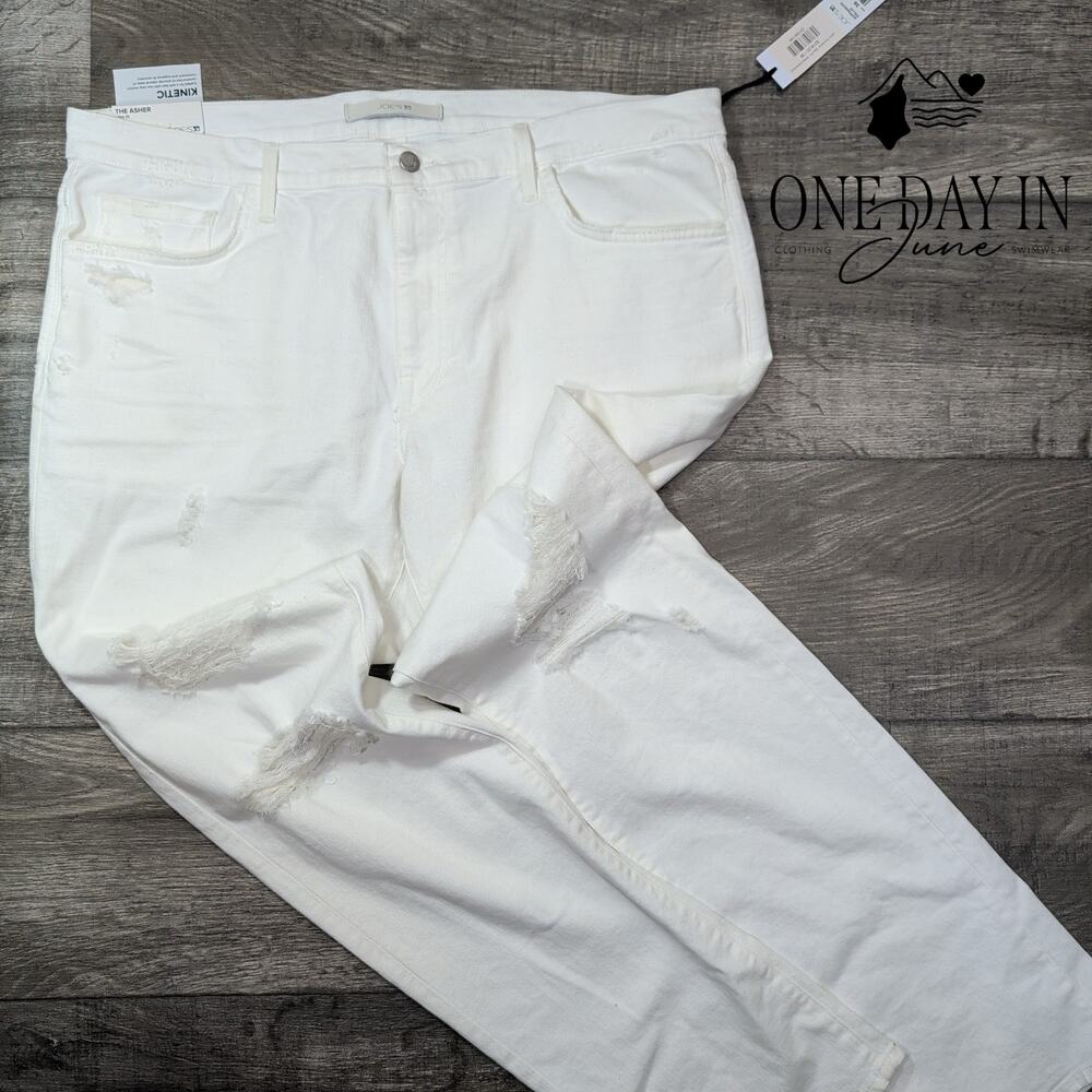 Joe's Jeans Joe's Jeans The Asher White Distressed Slim Fit NWT $218 Size 38X34